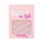 Essence Nails In Style umjetni nokti sa samoljepljivim jastučićima 12 kom nijansa 14 Rose And Shine za žene