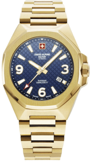 Sat Swiss Alpine Military 7005.1115 Gold/Blue