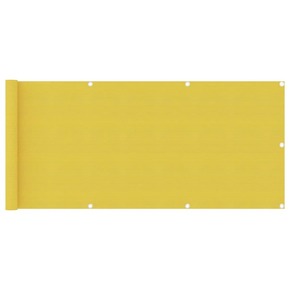 VidaXL Balkonski zastor žuti 75 x 500 cm HDPE
