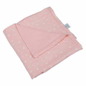 Ružičasta deka za bebe od muslina 75x75 cm – Bébé Douceur