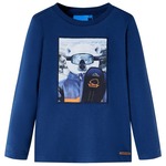 vidaXL Dječja majica dugih rukava s uzorkom medvjeda traper-plava 92