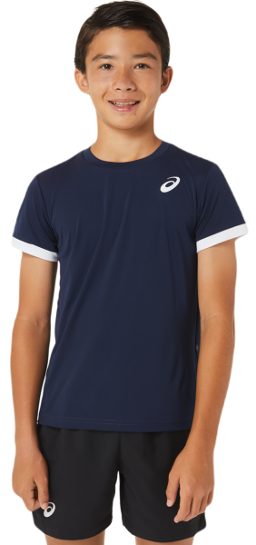 Majica za dječake Asics Tennis Short Sleeve Top - midnight/brilliant white