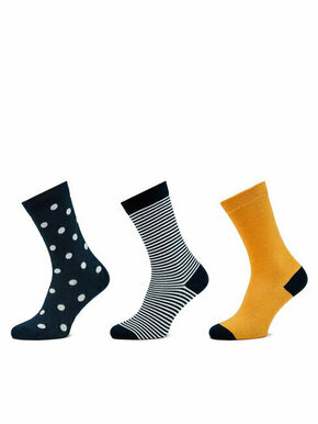 Set od 3 para unisex visokih čarapa Pepe Jeans Dot Cr 3P PLU30006 Ochre Yellow 97