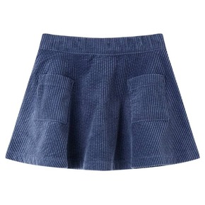 VidaXL Dječja suknja s džepovima od samta modra 92