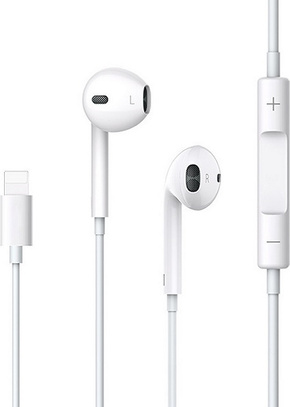 USAMS Earphones stereo EP-24 Lightning Apple iPhone 7/8/X/XS/XS Max/XR white HSEP2401