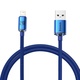 Baseus Crystal Shine kabel USB na Lightning, 2.4A, 1.2m (plavi) (paket od 5 komada)