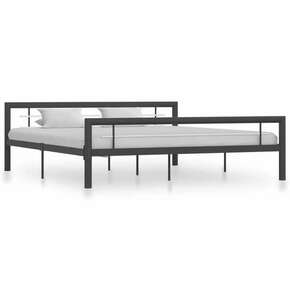 VidaXL Okvir za krevet sivo-bijeli metalni 180 x 200 cm
