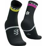Compressport Pro Marathon Socks V2.0 Black/Safety Yellow/Neon Pink T3 Čarape za trčanje