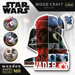 Wood Craft: Star Wars - Darth Vader 160 komada premium drvena slagalica - Trefl