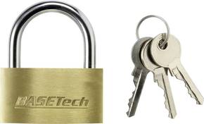 Basetech 1363029 lokot 49 mm različito zatvaranje zlatno-žuta zaključavanje s ključem