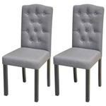 vidaXL Set od 2 tamno sive blagovaonske stolice u Chesterfield stilu