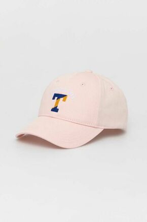 Pamučna kapa sa šiltom za bebe Tommy Hilfiger boja: ružičasta