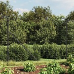 vidaXL Ograda od žičane mreže sa šiljastim držačima antracit 1,4x25 m