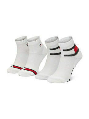 Set od 2 para dječjih visokih čarapa Tommy Hilfiger 100002319 White 001