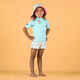Majica kratkih rukava s UV zaštitom dječja svijetloplava