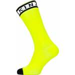Sealskinz Waterproof Warm Weather Mid Length Sock With Hydrostop Neon Yellow/Black/White M Biciklistički čarape