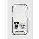 Etui za telefon Karl Lagerfeld iPhone 13 Pro Max 6,7'' boja: bijela - bijela. Etui za telefon iz kolekcije Karl Lagerfeld. Model izrađen od sintetičkog materijala. Izuzetno izdržljiv materijal.