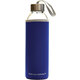 Boca za vodu staklena Stream Color 500ml plava / sivi rub, mutno staklo P1/48