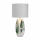 Bijela/zelena stolna lampa s tekstilnim sjenilom (visina 59 cm) Palma – Candellux Lighting