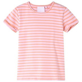 VidaXL Dječja majica s prugama ružičasta 128