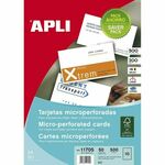 Business cards Apli White 50 Sheets 90 x 50,8 mm