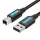 Kabel USB 2.0 A na B Vention COQBG 1.5m (crni)