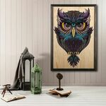 Drvena uokvirena slika, Owl Color Dream