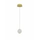 NOVA LUCE 9511010 | Brillante-NL Nova Luce visilice svjetiljka s mogućnošću skraćivanja kabla 1x LED 246lm 3200K zlatno, prozirno, kristal