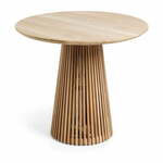 Okrugli blagovaonski stol od masivne tikovine u prirodnoj boji ø 90 cm Jeanette – Kave Home