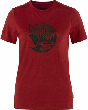 Fjällräven W Abisko Wool Fox Pomegranate Red/Dark Navy M Majica na otvorenom