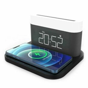 MOYE AURORA LAMP WITH CLOCK AND WIRELESS CHARGER - 8605042604500 8605042604500 COL-10793