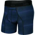 SAXX Kinetic Boxer Brief Variegated Stripe/Blue L Donje rublje za fitnes