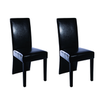 vidaXL 2 stolice za blagovaonicu od eko kože crne