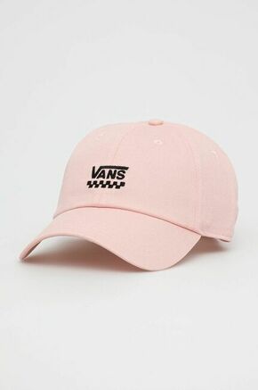 Kapa Vans boja: ružičasta - roza. Kapa s šiltom u stilu baseball iz kolekcije Vans. Model izrađen od tkanine s aplikacijom.