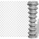 Žičana ograda od pocinčanog čelika 15 x 0,8 m srebrna