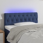 vidaXL LED uzglavlje plavo 90 x 7 x 78/88 cm od tkanine