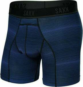 SAXX Kinetic Boxer Brief Variegated Stripe/Blue S Donje rublje za fitnes