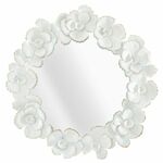 Mauro Ferretti Zidno ogledalo bijeli cvijet cm 82x2,6x85,5