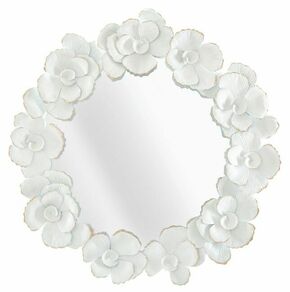 Mauro Ferretti Zidno ogledalo bijeli cvijet cm 82x2