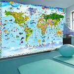 Samoljepljiva foto tapeta - World Map for Kids 343x245