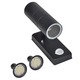 vidaXL LED crna zidna lampa od nehrđajućeg čelika cilindra sa senzorom