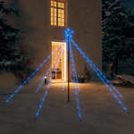 vidaXL Božićno drvce sa svjetlima 400 LED žarulja plavo 2,5 m