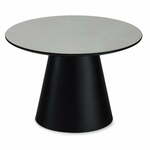 Crni/svijetlo sivi stolić za kavu s pločom stola u mramornom dekoru ø 60 cm Tango – Furnhouse