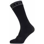 Sealskinz Waterproof Warm Weather Mid Length Sock With Hydrostop Black/Grey XL Biciklistički čarape