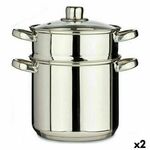 Steamer with Pan Glass 6 L (2 Units)