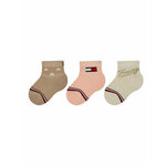 Set od 3 para dječjih visokih čarapa Tommy Hilfiger 701224997 Pink Combo 003