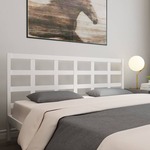Uzglavlje za krevet bijelo 205,5x4x100 cm od masivne borovine