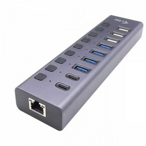 Hub USB 3.0/USB-C 9 ports LAN + Power Adapter 60W
