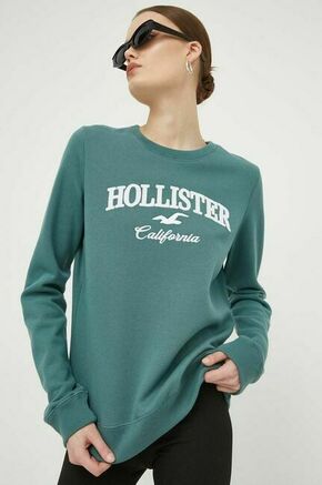 HOLLISTER Sweater majica 'EMEA' petrol / bijela