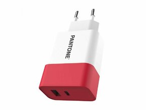 Wall Charger Pantone PT-PDAC02R1 White Red 15 W